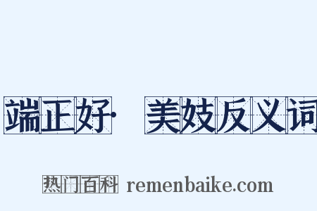 端正好·美妓反义词是什么意思的图片